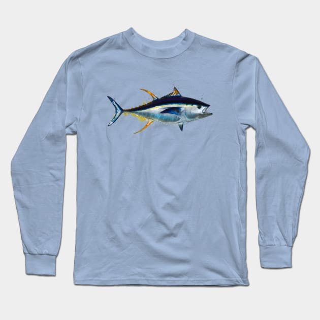 Yellowfin Tuna Long Sleeve T-Shirt by biggeek